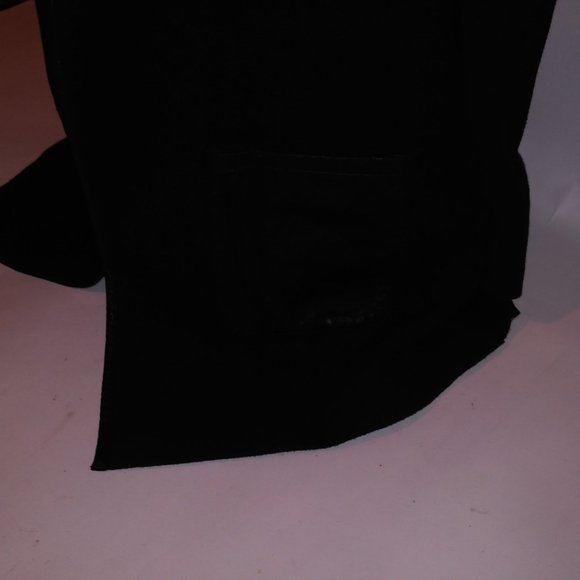 Chicos Sweater Womens Size 2 Medium 12 Black Solid Draped Look Long Sleeve Jacke - Picture 9 of 16